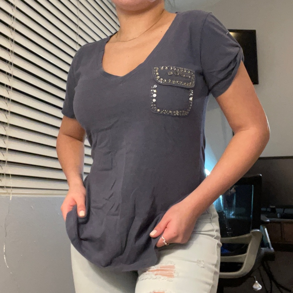 Blinged Pocket Tee